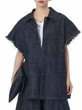 Women's Oversized Boxy Cotton Denim Shirt